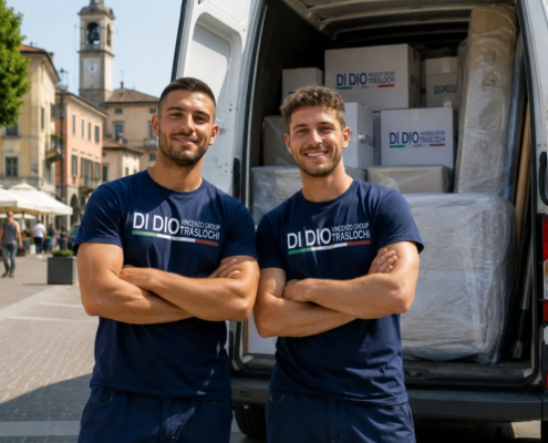 Operai addetti ai Traslochi nella città di Saronno della ditta Traslochi Di Dio Vincenzo Group